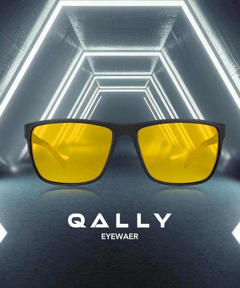 QALLY Store نظارات شمسية قطبية للرجال، نظارات شمسية للرجال مع حماية من الأشعة فوق البنفسجية، نظارات خفيفة للقيادة والصيد والجولف - Image 2
